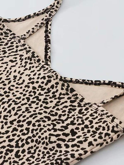 Leopard Print Surplice Cami Top - INS | Online Fashion Free Shipping Clothing, Dresses, Tops, Shoes