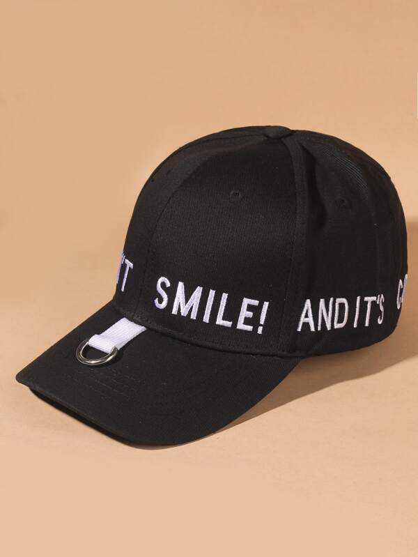 DON‘T SMILE Letter Embroidered Baseball Cap - LuckyFash™