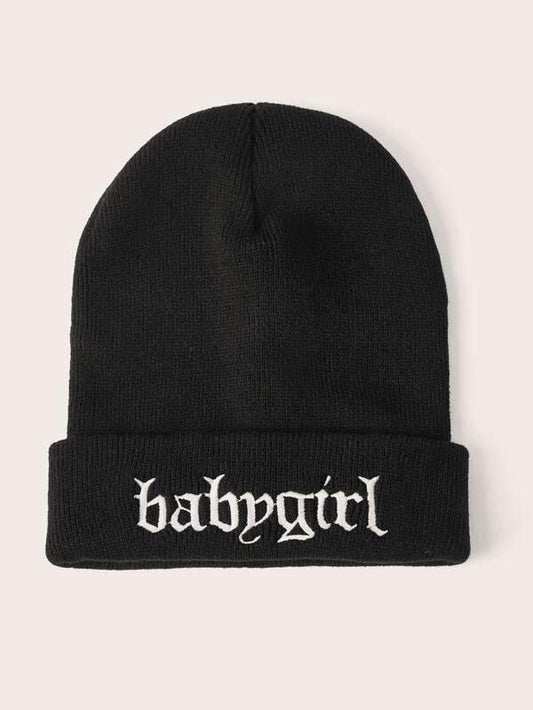 Letter Embroidered Beanie - LuckyFash™