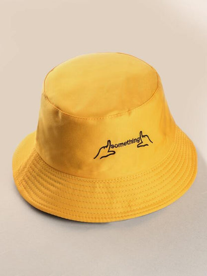 Letter Embroidered Bucket Hat - LuckyFash™