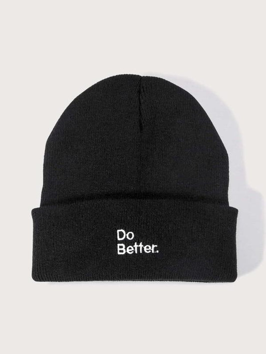 DO BETTER Letter Embroidery Beanie - LuckyFash™