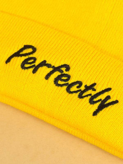 Letter Embroidery Knit Beanie - LuckyFash™
