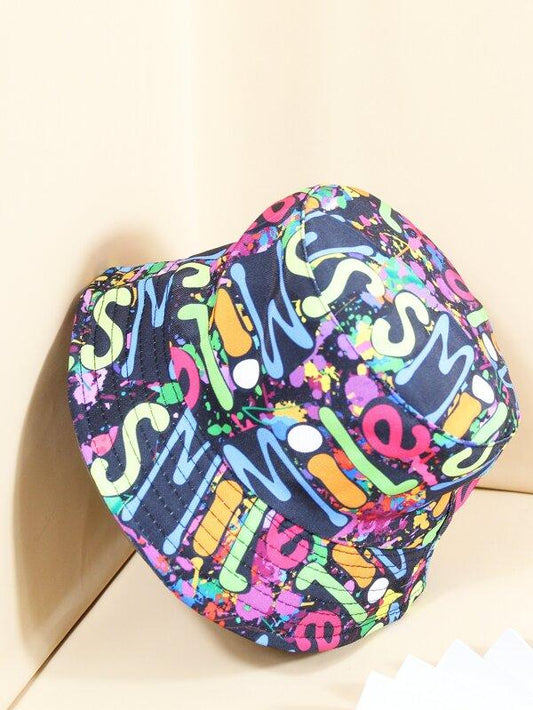 Letter Graphic Reversible Bucket Hat - LuckyFash™