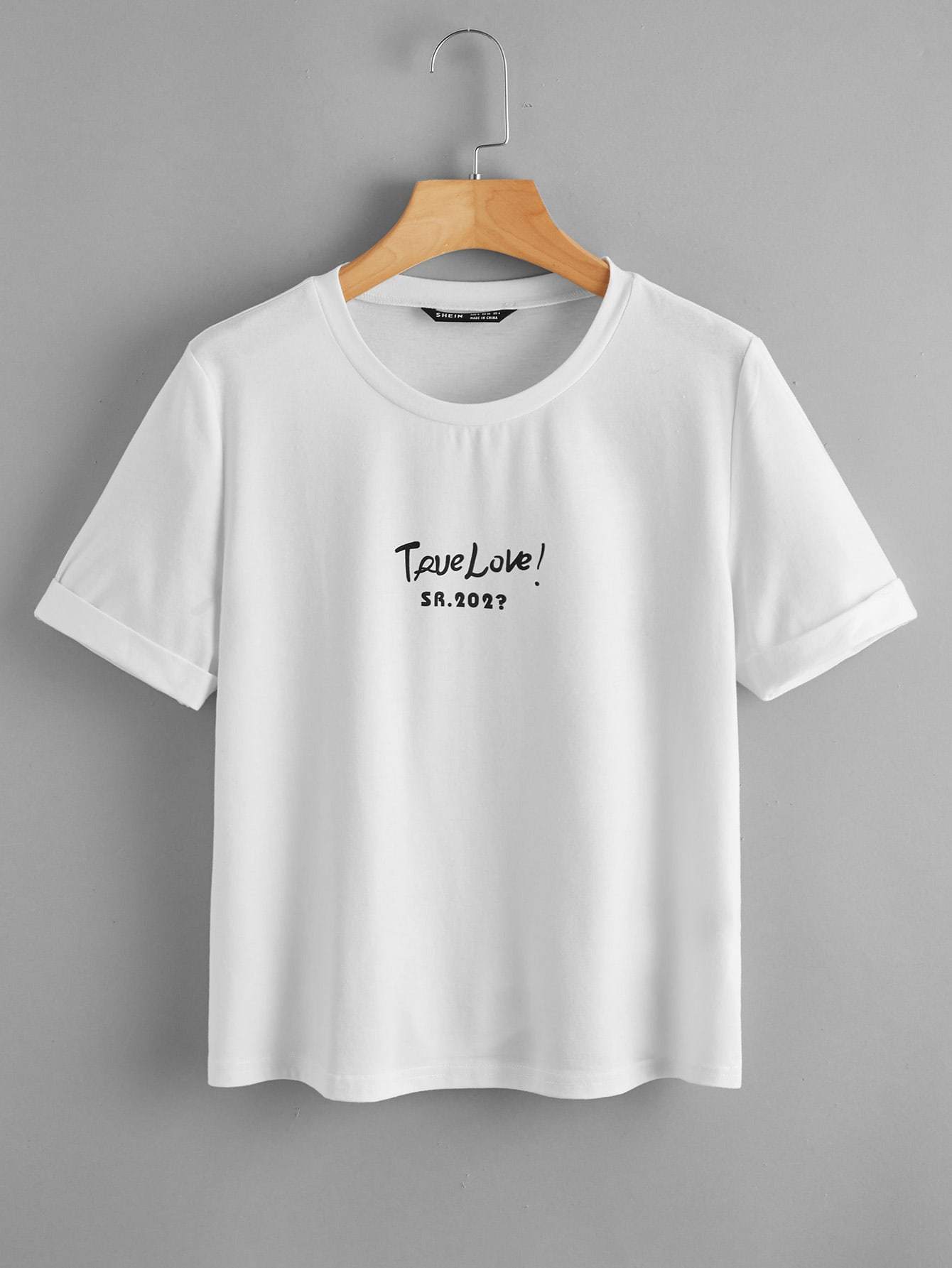 Letter Graphic Short Sleeve Tee - INS | Online Fashion Free Shipping Clothing, Dresses, Tops, Shoes
