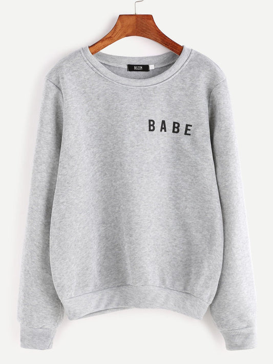 Letter Graphic Sweatshirt - INS | Online Fashion Free Shipping Clothing, Dresses, Tops, Shoes