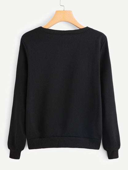 Letter Graphic Sweatshirt - INS | Online Fashion Free Shipping Clothing, Dresses, Tops, Shoes