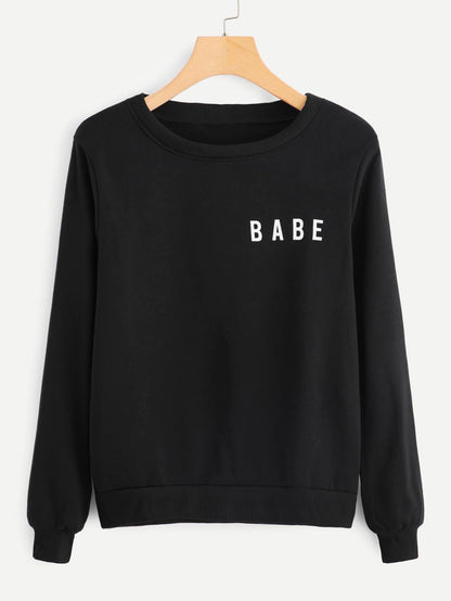 Letter Graphic Sweatshirt - INS | Online Fashion Free Shipping Clothing, Dresses, Tops, Shoes