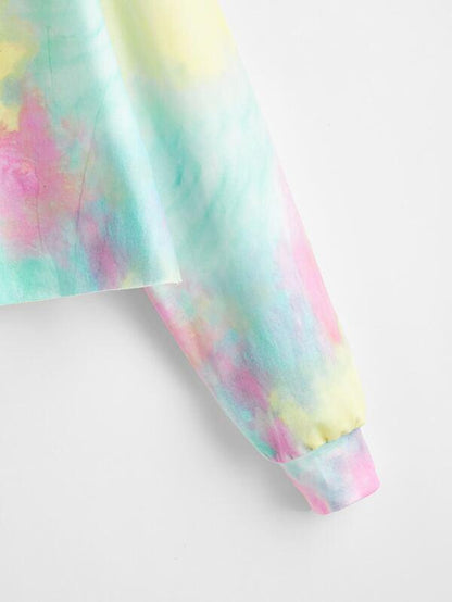 Letter Graphic Tie Dye Pullover - INS | Online Fashion Free Shipping Clothing, Dresses, Tops, Shoes