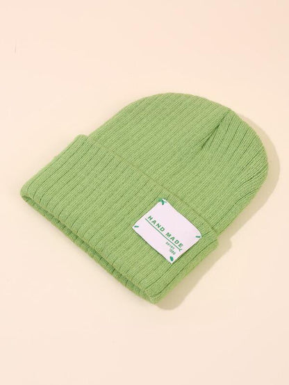 Letter Patched Knit Beanie - LuckyFash™