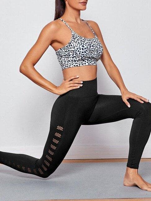Light Support Leopard Print Crisscross Sports Bra - Activewear - INS | Online Fashion Free Shipping Clothing, Dresses, Tops, Shoes - 02/04/2021 - 0204V3 - Activewear