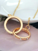 Linked Ring Pendant Necklace - LuckyFash™