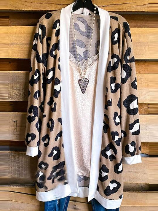 Long sleeve leopard print cardigan - INS | Online Fashion Free Shipping Clothing, Dresses, Tops, Shoes