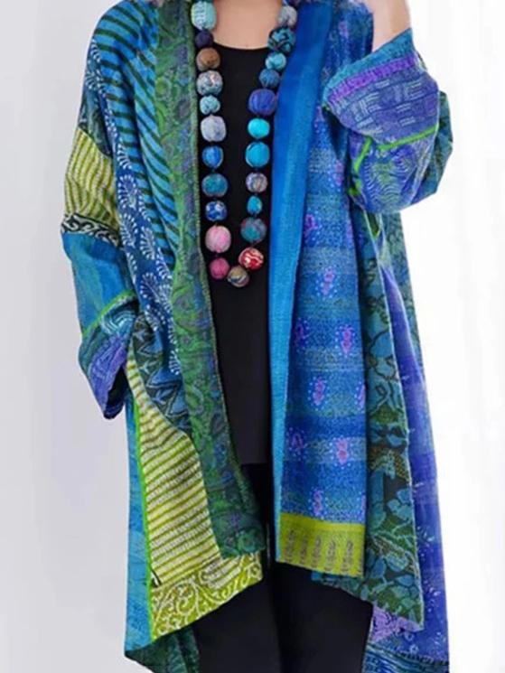 Loose Ethnic Style Long-sleeved Printed Jacket - Cardigan - INS | Online Fashion Free Shipping Clothing, Dresses, Tops, Shoes - 07/07/2021 - 30-40 - CAR2107071113