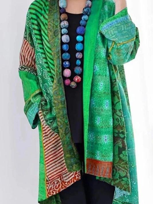 Loose Ethnic Style Long-sleeved Printed Jacket - Cardigan - INS | Online Fashion Free Shipping Clothing, Dresses, Tops, Shoes - 07/07/2021 - 30-40 - CAR2107071113