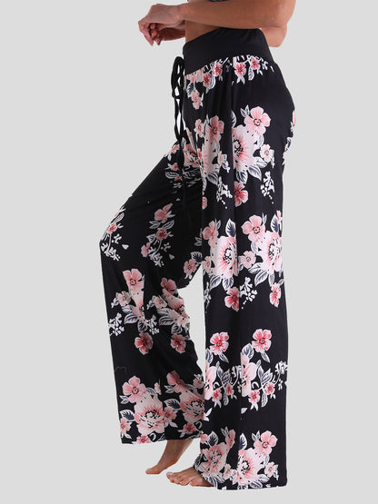 Loose Lace-Up Floral Print Casual Pants - Pants - INS | Online Fashion Free Shipping Clothing, Dresses, Tops, Shoes - 10-20 - 27/07/2021 - Bottom