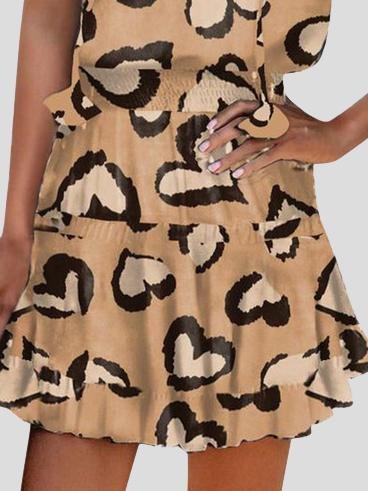 Loose Love Printed V-Neck Sleeveless Dress - Mini Dresses - INS | Online Fashion Free Shipping Clothing, Dresses, Tops, Shoes - 20-30 - 25/06/2021 - Category_Mini Dresses