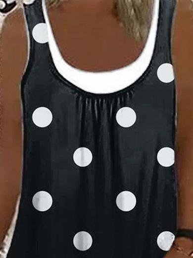 Loose Polka Dot Sleeveless Casual Dress - Mini Dresses - INS | Online Fashion Free Shipping Clothing, Dresses, Tops, Shoes - 20-30 - 21/06/2021 - color-black