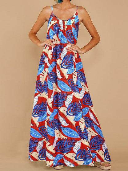 Loose Sleeveless Print Maxi Dress - Maxi Dresses - INS | Online Fashion Free Shipping Clothing, Dresses, Tops, Shoes - 15/06/2021 - Category_Maxi Dresses - Color_Green