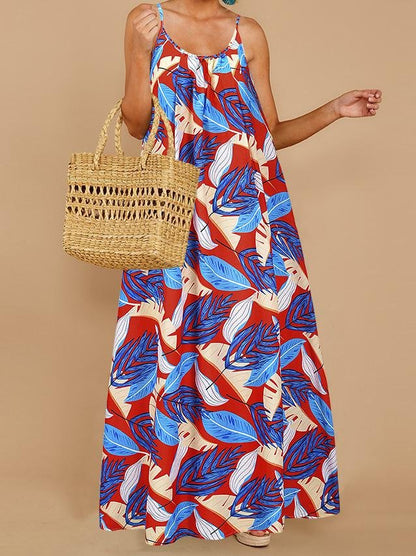 Loose Sleeveless Print Maxi Dress - Maxi Dresses - INS | Online Fashion Free Shipping Clothing, Dresses, Tops, Shoes - 15/06/2021 - Category_Maxi Dresses - Color_Green