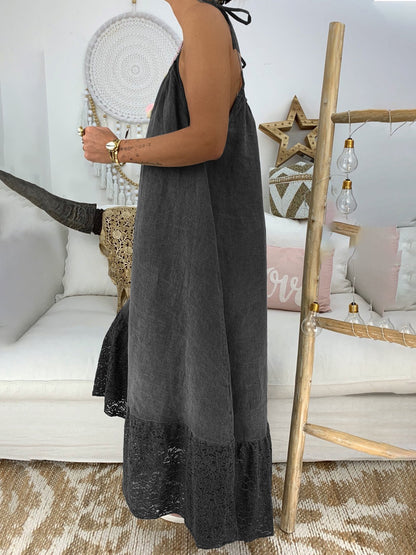 Loose Solid Sleeveless Suspender Dress - Maxi Dresses - INS | Online Fashion Free Shipping Clothing, Dresses, Tops, Shoes - 17/06/2021 - 20-30 - color-blue