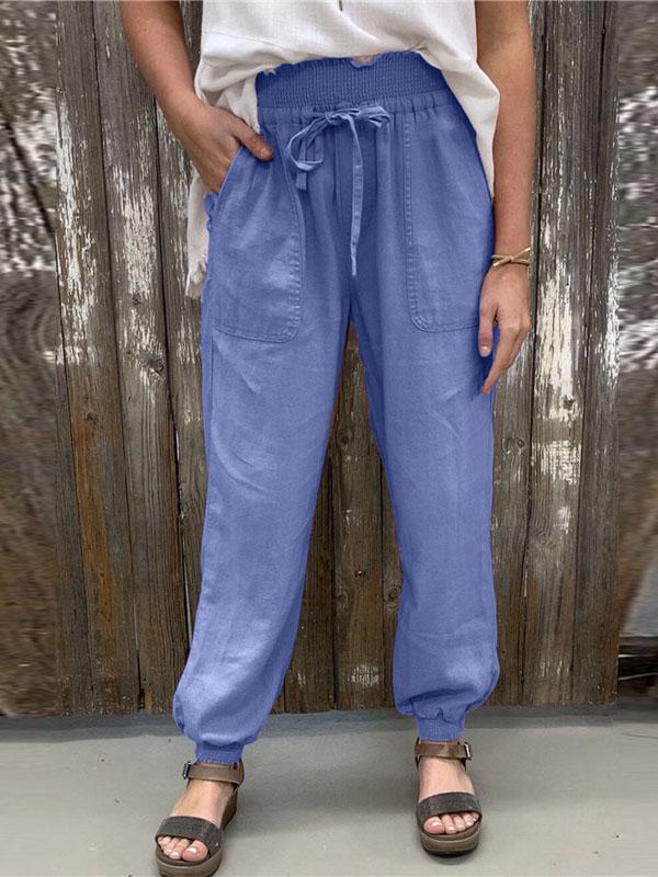 Loose Trousers With Elasticated Pockets And Ankles - Pants - INS | Online Fashion Free Shipping Clothing, Dresses, Tops, Shoes - 12/07/2021 - 20-30 - Bottom