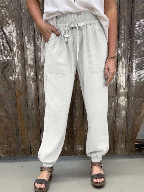 Loose Trousers With Elasticated Pockets And Ankles - Pants - INS | Online Fashion Free Shipping Clothing, Dresses, Tops, Shoes - 12/07/2021 - 20-30 - Bottom