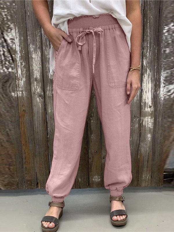 Loose Trousers With Elasticated Pockets And Ankles - Pants - INS | Online Fashion Free Shipping Clothing, Dresses, Tops, Shoes - 12/07/2021 - 20-30 - Bottom