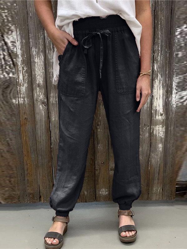 Loose Trousers With Elasticated Pockets And Ankles - Pants - INS | Online Fashion Free Shipping Clothing, Dresses, Tops, Shoes - 12/07/2021 - 20-30 - Bottom