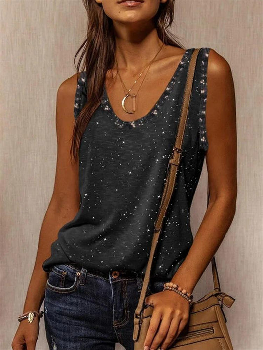 Loose V-neck Pullover Sleeveless Vest - Tank Tops - INS | Online Fashion Free Shipping Clothing, Dresses, Tops, Shoes - 10-20 - 27/07/2021 - color-blue