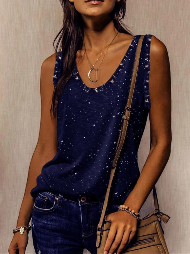 Loose V-neck Pullover Sleeveless Vest - Tank Tops - INS | Online Fashion Free Shipping Clothing, Dresses, Tops, Shoes - 10-20 - 27/07/2021 - color-blue