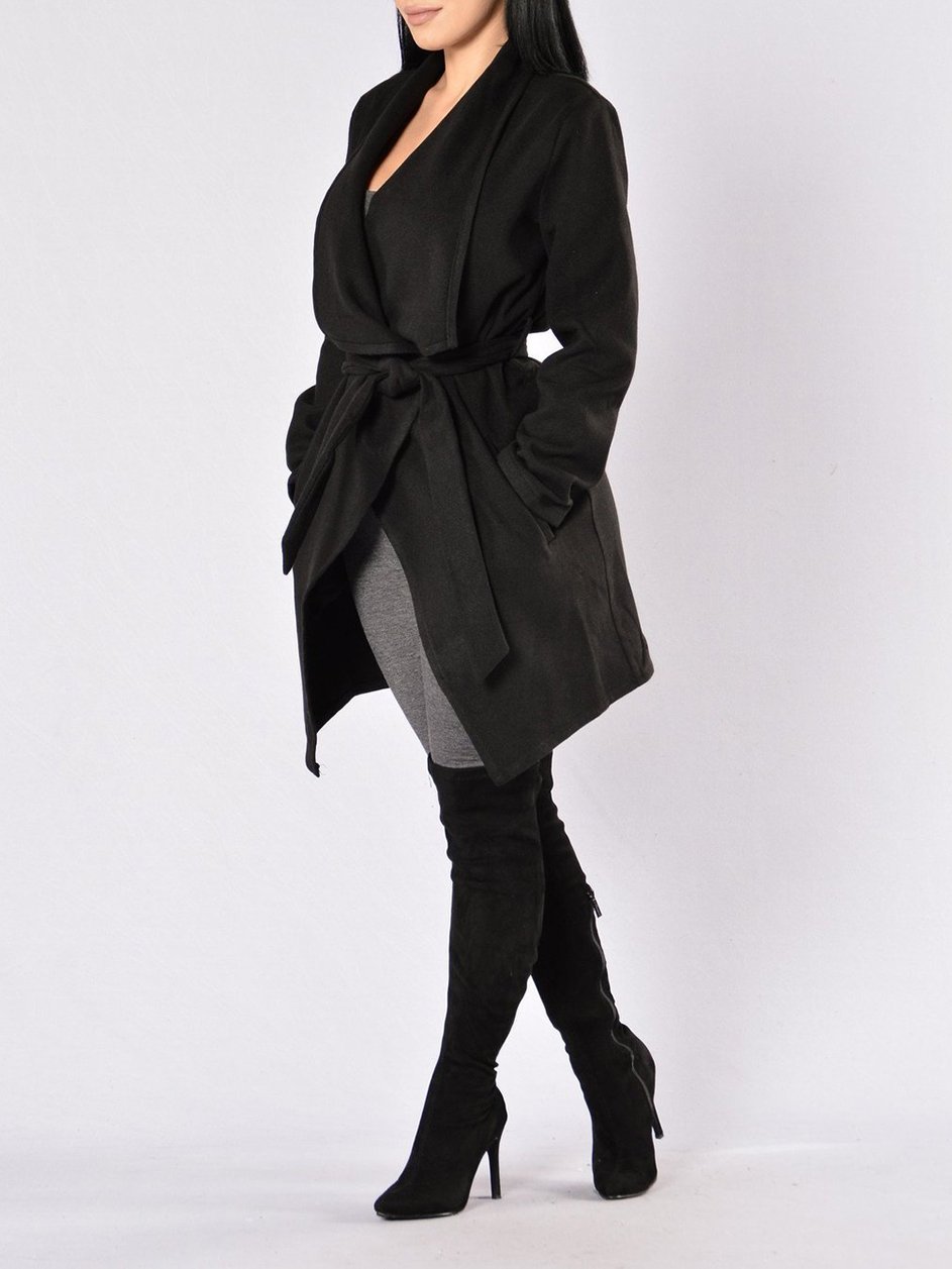 Manhattan Coat - Black - Coats - INS | Online Fashion Free Shipping Clothing, Dresses, Tops, Shoes - All Promo - bestseller - Black collection