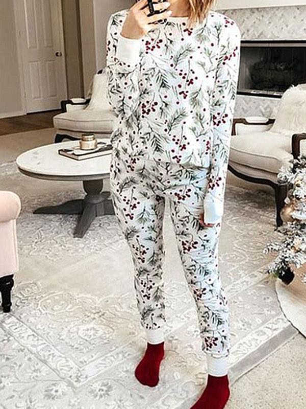 Natural Print Relaxed Pants Suit - INS | Online Fashion Free Shipping Clothing, Dresses, Tops, Shoes