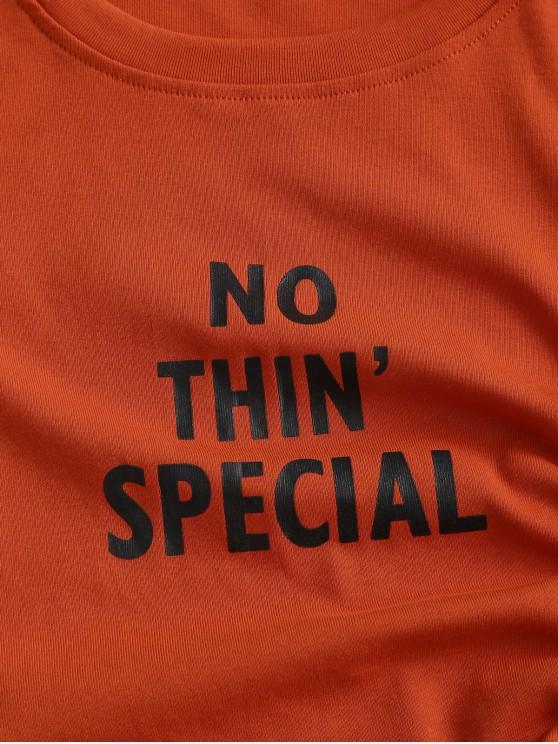 No Thin Special Graphic Cinched Tee - INS | Online Fashion Free Shipping Clothing, Dresses, Tops, Shoes