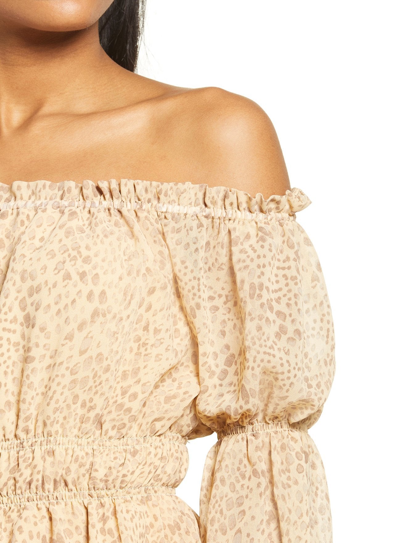 Off The Shoulder Leopard Print Top - Blouses - INS | Online Fashion Free Shipping Clothing, Dresses, Tops, Shoes - 19/04/2021 - BLO210419002 - Blouses