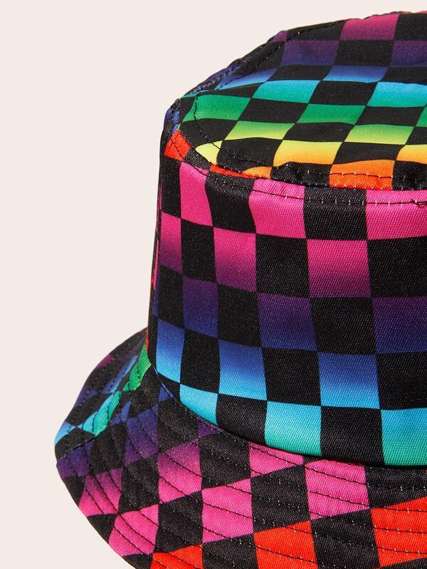 Ombre Plaid Pattern Bucket Hat - INS | Online Fashion Free Shipping Clothing, Dresses, Tops, Shoes