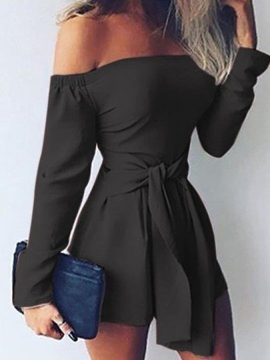 One-Shoulder Long Sleeve Paillette Jumpsuit - Jumpsuits & Rompers - INS | Online Fashion Free Shipping Clothing, Dresses, Tops, Shoes - 10-20 - 20/07/2021 - Bottom