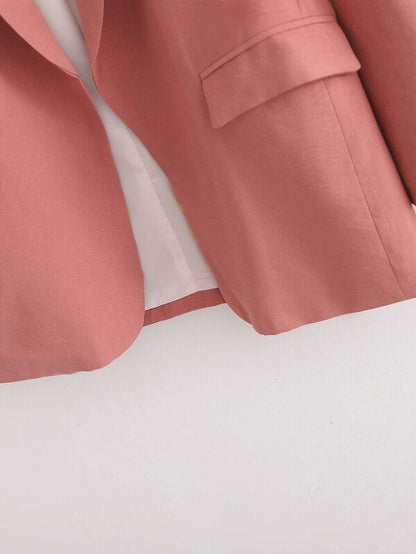 Open Front Lapel Collar Blazer - INS | Online Fashion Free Shipping Clothing, Dresses, Tops, Shoes