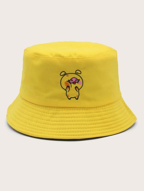 Pig Embroidery Bucket Hat - LuckyFash™