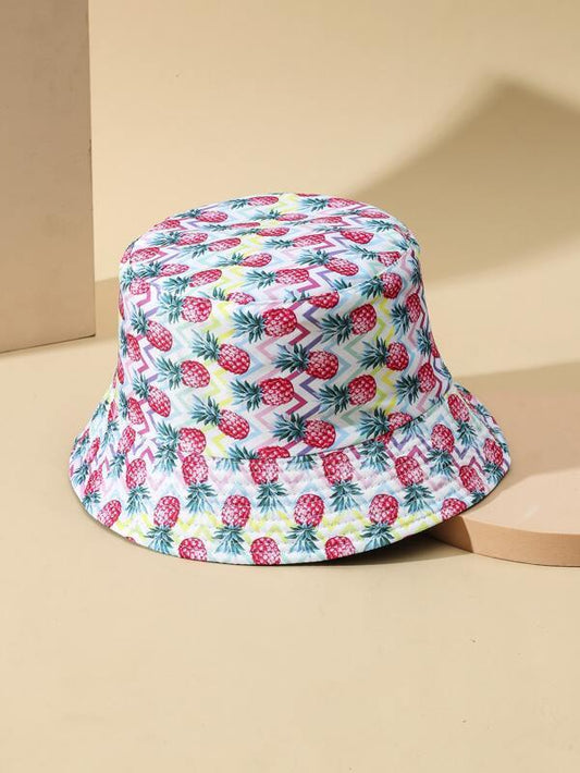 Pineapple Print Bucket Hat - LuckyFash™