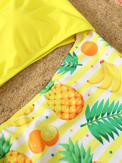 Pineapple Print Hollow Out One Piece Swimsuit - Swimsuits - INS | Online Fashion Free Shipping Clothing, Dresses, Tops, Shoes - 06/04/2021 - Beach - L