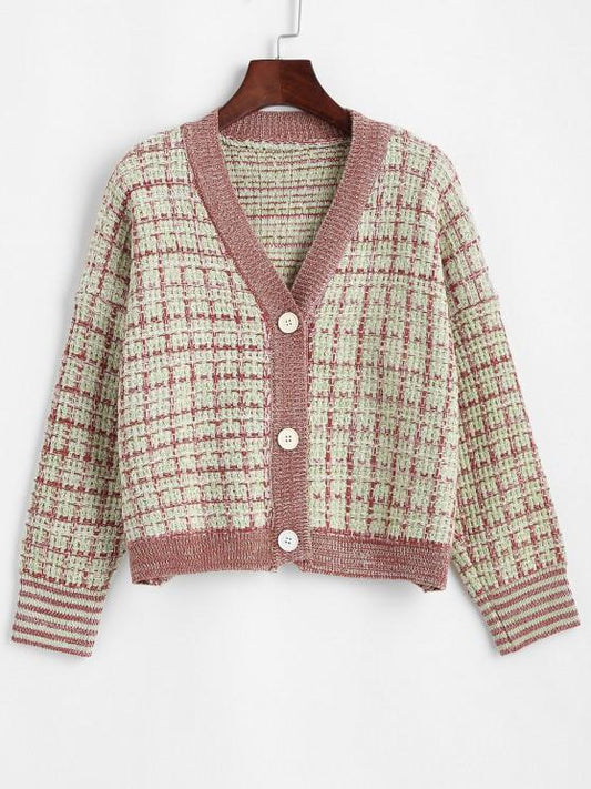 Plaid Button Up Cardigan - INS | Online Fashion Free Shipping Clothing, Dresses, Tops, Shoes
