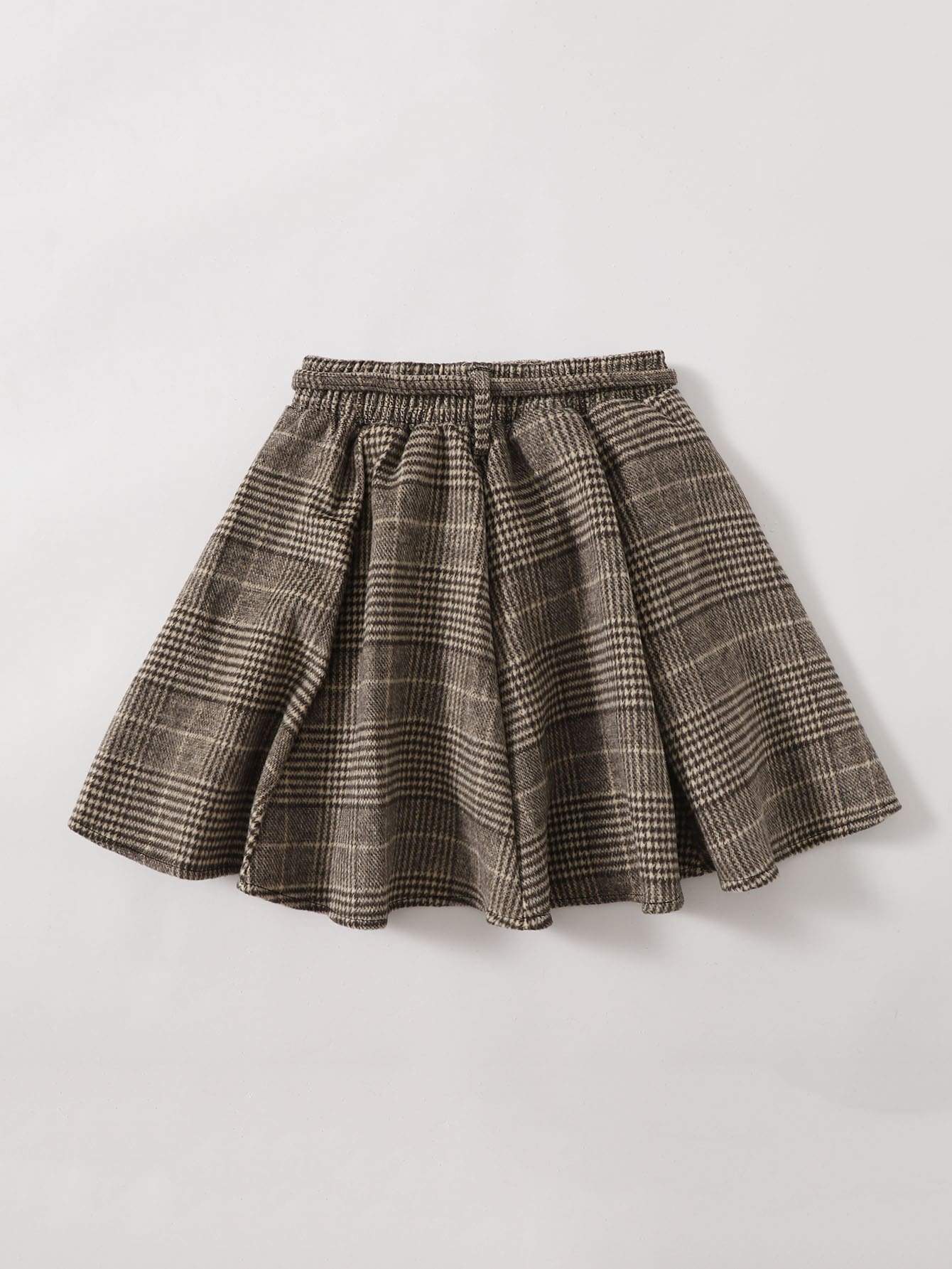 Plaid Pom Pom Belted Skirt - INS | Online Fashion Free Shipping Clothing, Dresses, Tops, Shoes