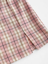 Plaid Slit Front Mini Skirt - INS | Online Fashion Free Shipping Clothing, Dresses, Tops, Shoes