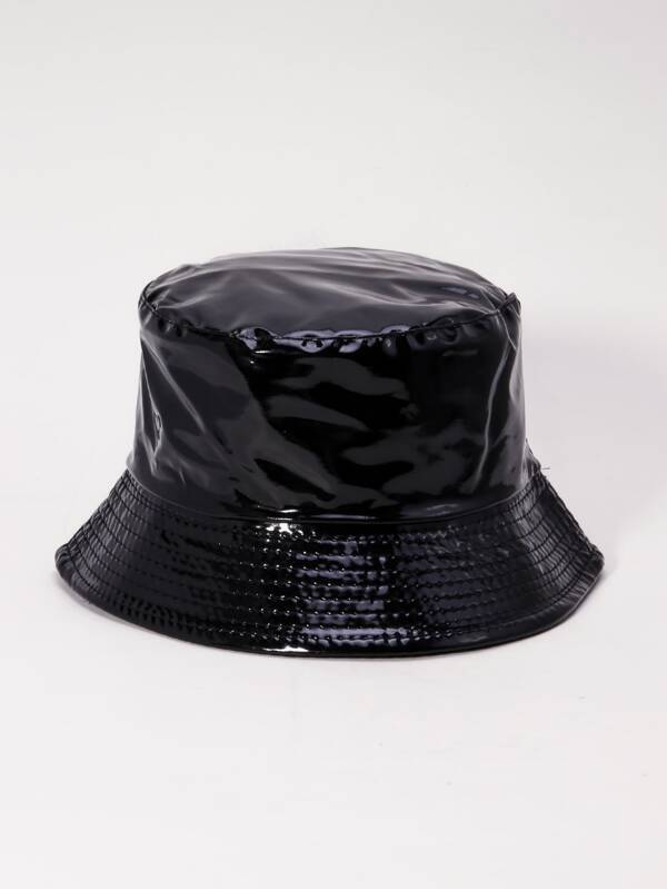 Plain PU Bucket Hat - LuckyFash™