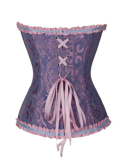 Plus Baroque Frill Trim Bandeau Waist Trainer - INS | Online Fashion Free Shipping Clothing, Dresses, Tops, Shoes