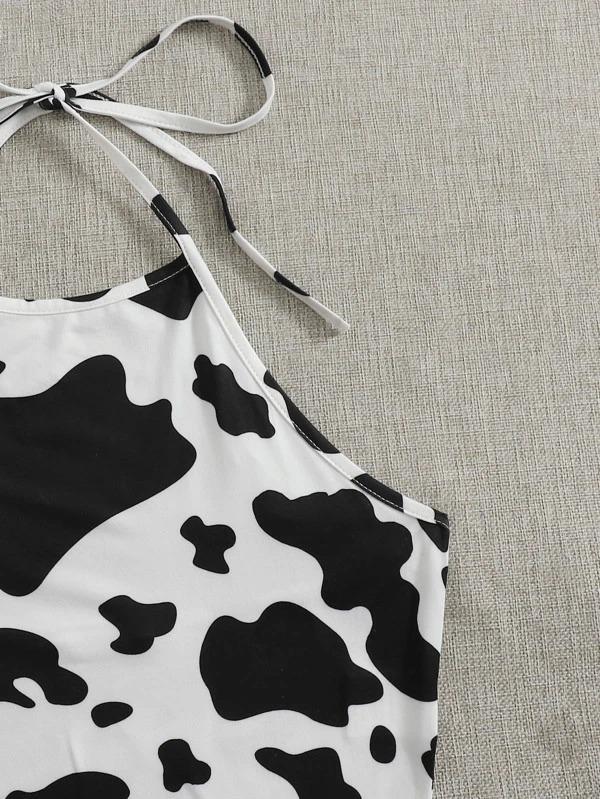 Plus Cow Pattern Halter Neck Top - INS | Online Fashion Free Shipping Clothing, Dresses, Tops, Shoes