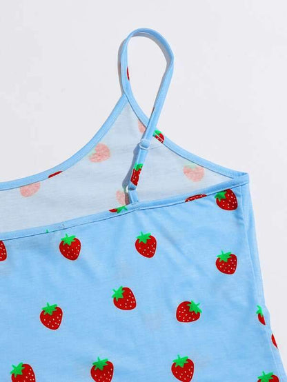 Plus Strawberry Print Cami Top - INS | Online Fashion Free Shipping Clothing, Dresses, Tops, Shoes