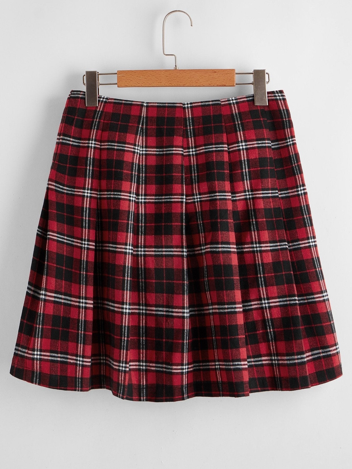 Plus Tartan Print Pleated Skirt - Bottoms - INS | Online Fashion Free Shipping Clothing, Dresses, Tops, Shoes - 01/25/2021 - 0XL - 1XL
