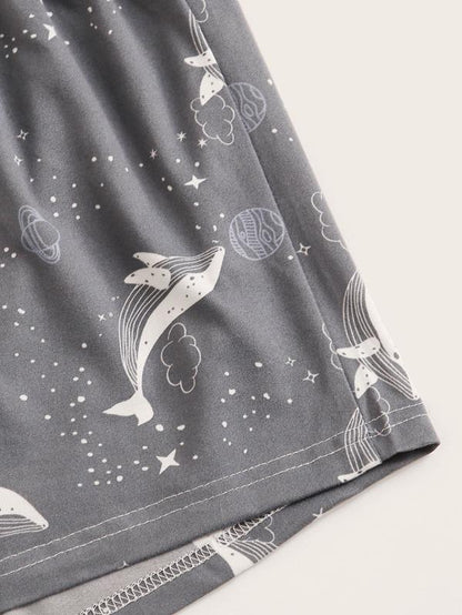 Plus Whale And Galaxy Cami PJ Set & Eye Cover - INS | Online Fashion Free Shipping Clothing, Dresses, Tops, Shoes