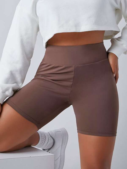 Plus Wide Waistband Biker Shorts - INS | Online Fashion Free Shipping Clothing, Dresses, Tops, Shoes